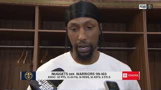 Kentavious Caldwell Pope PostGame Interview  Denver Nuggets vs Golden State Warriors [upl. by Brunella]