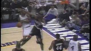 Latrell Sprewell Warriors with Two Circus Shots [upl. by Woodie]