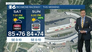 Richmond Raceway NASCAR race weekend forecast [upl. by Gordy]