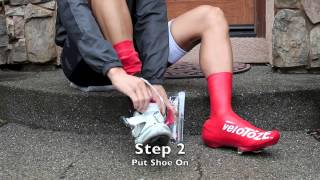 veloToze Tall Shoe Covers Installation [upl. by Zeiler]