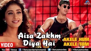 Aisa Zakhm Diya Hai  Aamir khan amp Manisha Akele Hum Akele Tum 90s Best Love Song [upl. by Kelula416]