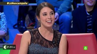 Irene Montero a Eduardo Inda quotLa máquina de votos de Podemos no para de subir cada vez que hablasquot [upl. by Dlarrej]