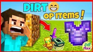 Minecraft But Dirt Gives OP Loots  hindi [upl. by Waiter]