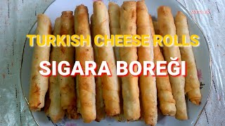 How to make Turkish Pastry Sigara Böreği  Turkish Cheese Rolls  Sveta Er [upl. by Livingston]