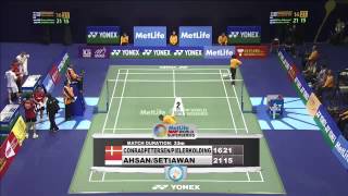 SF  2014 Hong Kong Open  Mohammad AhsanHendra Setiawan vs Mads C PetersenMads P Kolding [upl. by Alejandro]