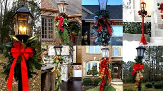 latest Christmas lamp post decoration ideastop 30 easy and simple Christmas decoration2023 [upl. by Samuel]