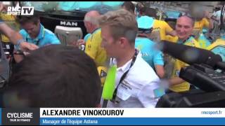 Cyclisme  Vinokourov fête le sacre de Nibali  2707 [upl. by Navoj]