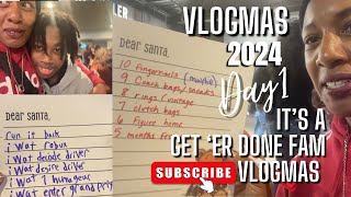 Vlogmas 2024 Day 1  Get Er Done Family Xmas  I Bagged A Haitian  DEI Santa  Chatlotte On CP Time [upl. by Beedon]