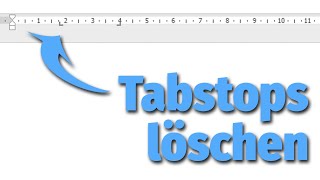 Löschen Sie die Tabstopps bzw die Tabstoppzeichen von den ersten 2 Zeilen des Dokuments [upl. by Araas]