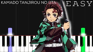 Demon Slayer  Kimetsu no Yaiba Ep19 ED  “Kamado Tanjiro no Uta”  EASY Piano Tutorial [upl. by Leoni450]