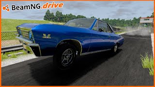 DRAG RACING IN 1966 CHEVELLE  BEAMNGDRIVE MP [upl. by Esened]