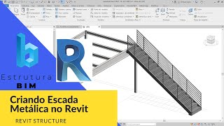 Escada Metálica no Revit para Mezanino  Pt06 [upl. by Luanne385]