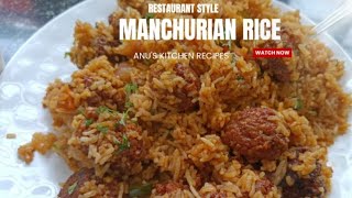 Rpestaurant style tasty Manchurian rice precipe बहुत ही स्वादिष्ट रेसिपी [upl. by Eirod]