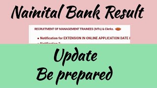 Nainital Bank MT and clerk Result update [upl. by Reg]