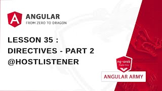 Directive  Part 2  HostListener  Master Angular Framework In Arabic [upl. by Assenyl]