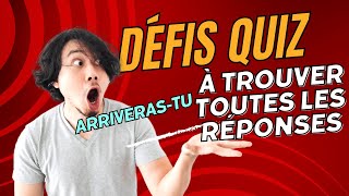 Défis Quiz  ArriverasTu à Trouver Toutes les Réponses  Abonnezvous [upl. by Gerstner]