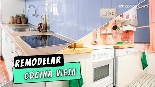 REMODELAR una COCINA VIEJA SIN OBRAS El ÁNTES y DESPUÉS de estas dos cocinas [upl. by Leidba]