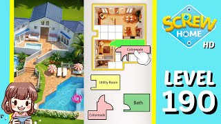 Screw Home Level 190 Solution Walkthrough [upl. by Rambow504]