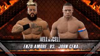 WWE 2K17  Enzo Amore vs John Cena  Gameplay HD 1080p60FPS [upl. by Jennilee]