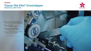 Tissue Tek Film Coverslipper Replacing cutter blade [upl. by Norved576]