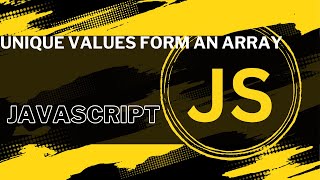 Unique value form an array  JavaScript  bangla [upl. by Abey]