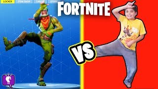 HobbyKids VS FORTNITE DANCE Who Wins This Challenge [upl. by Kralc]