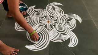 Vinayagar Chaturthi 32 padi kolam  Simple muggulu designs easy rangoli designs [upl. by Ynohtona]