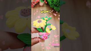 DIY clay flower making 🌸 shorts love craftideas [upl. by Burr]