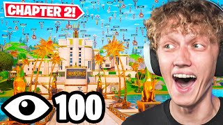 I Got 100 Players To Land At The NEW AGENCY In Fortnite Chapter 2 Remix [upl. by Snehpets]