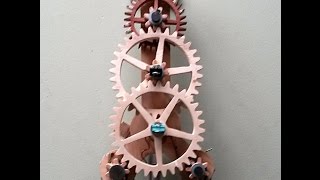 Wooden Clockwork Part2Maquinaria de Reloj de MaderaParte2 [upl. by Nylime506]