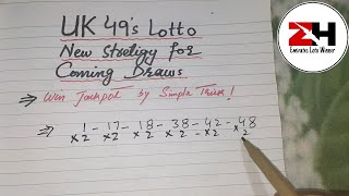 JACKPOT Formula For UK 49s Lotto  649 lotto Strategy [upl. by Ahtebat]