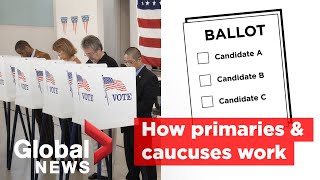 2020 US Election Primaries and caucuses explained [upl. by Karub]