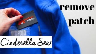 Remove patch from clothing with seam ripper  Easy way to take patches off clothes without holes [upl. by Deeanne467]