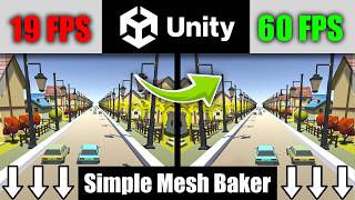 How to Optimize game in Unity 3D  Simple Mesh Baker [upl. by Adirehs909]