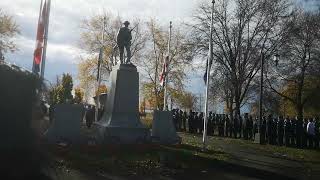 Remembrance Sunday Ceremonies At The Cenotaph In Stoney Point Park In Lachine 6 [upl. by Aynuat140]