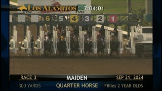 Los Alamitos Replays  Saturday September 21 2024  Race 3 [upl. by Itisahc]