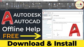 FREE Download amp Install AutoCAD Offline Help  Complete Tutorial  Using Offline AutoCAD Help Desk [upl. by Une216]