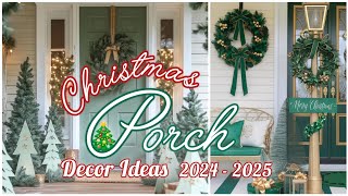 Christmas porch decor ideas 2025 DIY  Christmas front porch makeover  Christmas decorating ideas [upl. by Intruok]