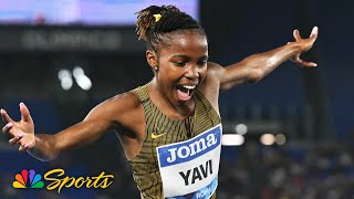 Yavi takes aim at WORLD RECORD in epic finish to Rome steeplechase  NBC Sports [upl. by Quintin]