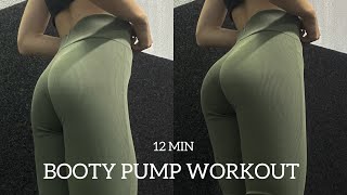 BOOTY PUMP WORKOUT  LIFTampTONE YOUR GLUTES 12 MIN JANE CHU [upl. by Madeleine]