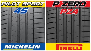 Michelin Pilot Sport 4S vs Pirelli P Zero PZ4  Performance Summer Tires [upl. by Ailehpo585]