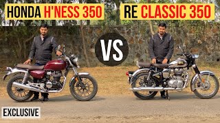 Honda Highness CB350 vs Royal Enfield Classic 350 Comparison हिंदी में [upl. by Atteragram935]