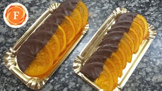 🍊 Naranjas Confitadas en rodajas con chocolate🍊 Feather Sweets [upl. by Rupert237]