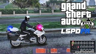 GTA 5 LSPDFR 031  EPiSODE 192  LETS BE COPS  LAPD MOTORCYCLE UNIT GTA 5 PC POLICE MODS [upl. by Karylin973]