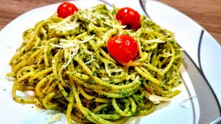 Basilikum  Pesto  Selber machen  mit Spaghetti 🍝 [upl. by Yarvis]