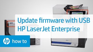 Using a USB Drive to Update the Firmware  HP LaserJet Enterprise Printers  HP Support [upl. by Bethany]