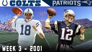 Tom Bradys FIRST Start Colts vs Patriots 2001 [upl. by Alyson992]