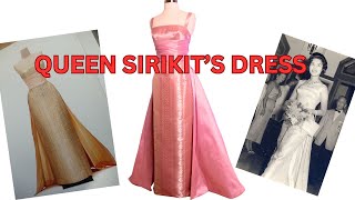 I Sewed A 1960 Haute Couture Pierre Balmain Dress from Queen Sirikit of Thailand [upl. by Runck]