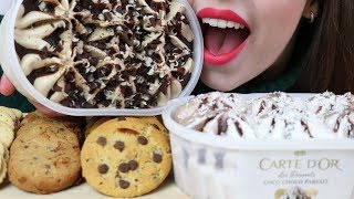 ASMR PROFITEROLE ICE CREAM amp COOKIES Relaxing Eating Sounds Talking 먹방 [upl. by Eisej323]