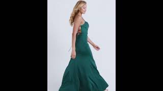 Faviana LaceUpBack Long Prom Dress 11064 [upl. by Peedus]